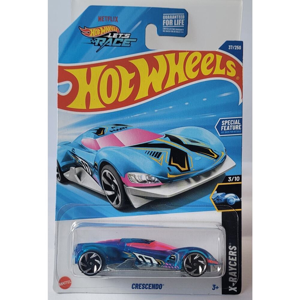 2025 Hot Wheels #37 Blue Crescendo X-Racers Lets Race